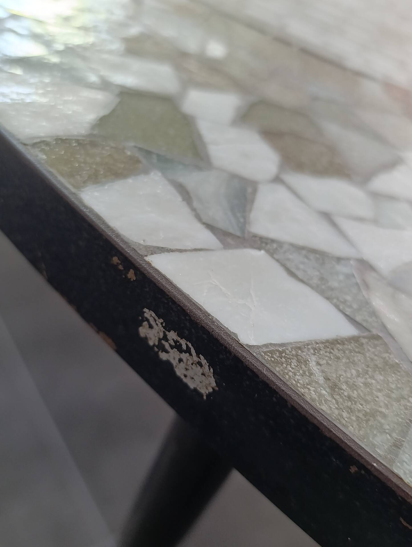 Table basse vintage mosaïque