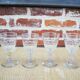 4 crystal goblet glasses from Baccarat (?) h 12 cm