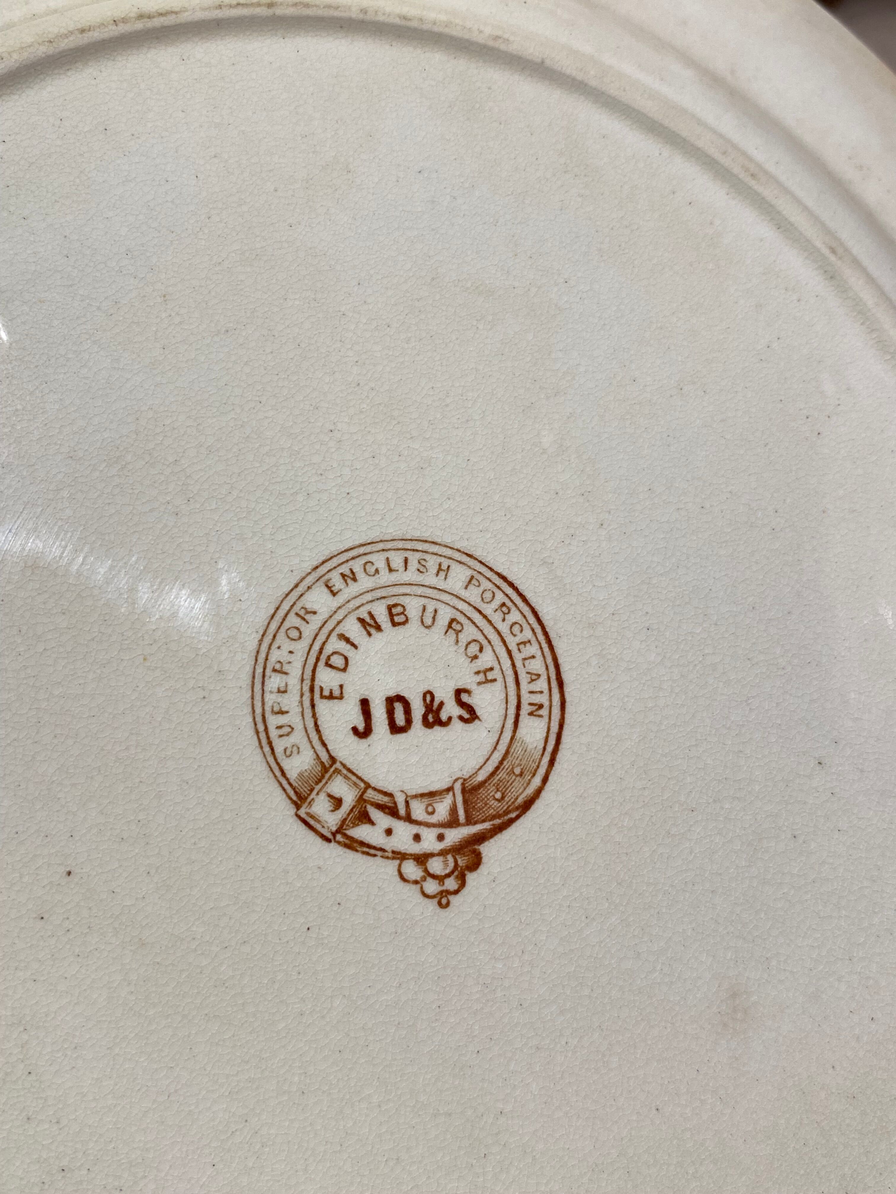 English earthenware table service part JD&S décor Edinburgh