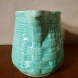 Light blue slip pitcher by Digoin