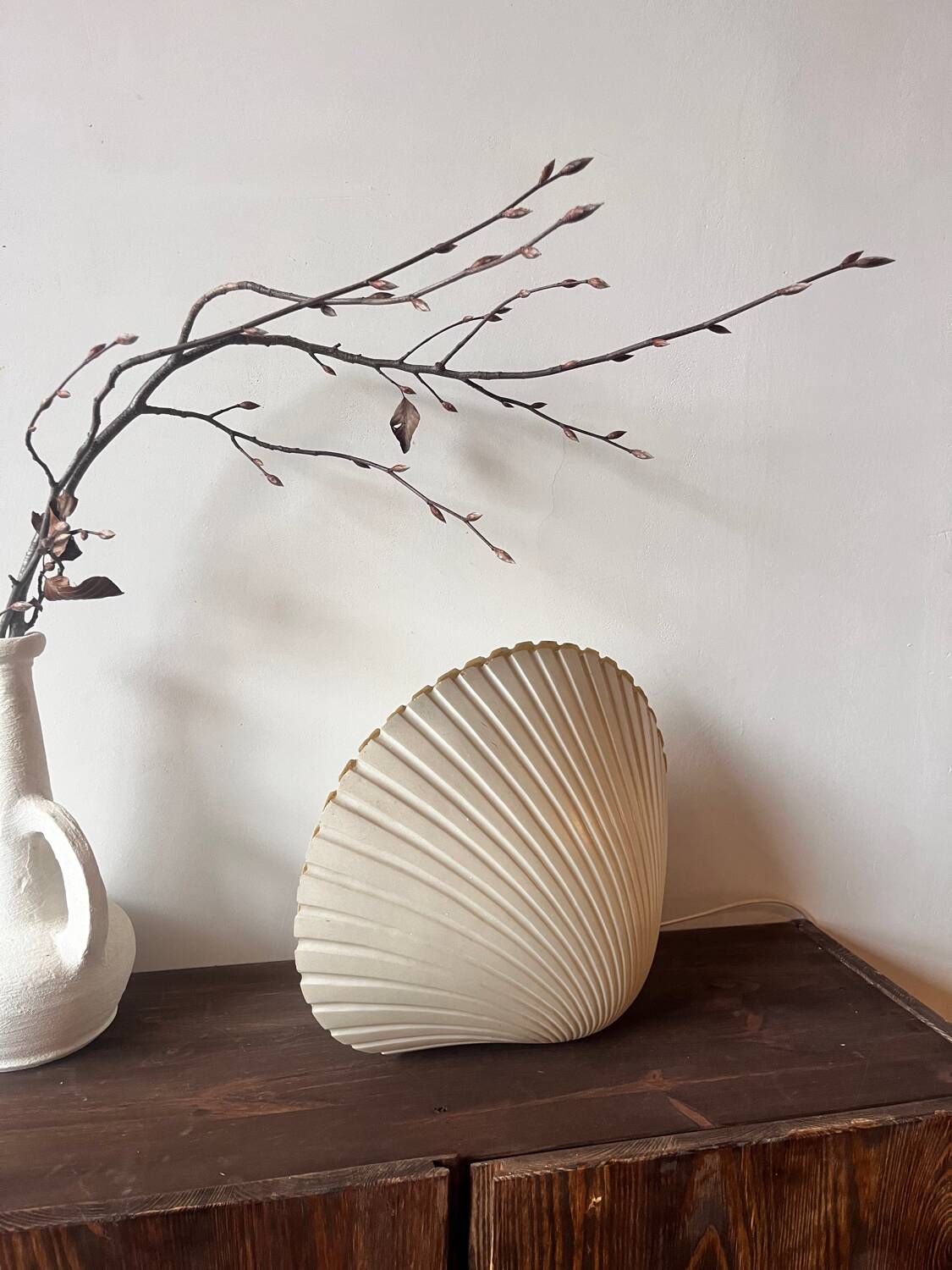 Shell lamp by Michel Mahé + André Cazenave po