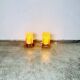 Rocket Desk Lamps In Wood & Glass Crystal By Pokrok Zilina, Poland 1970S