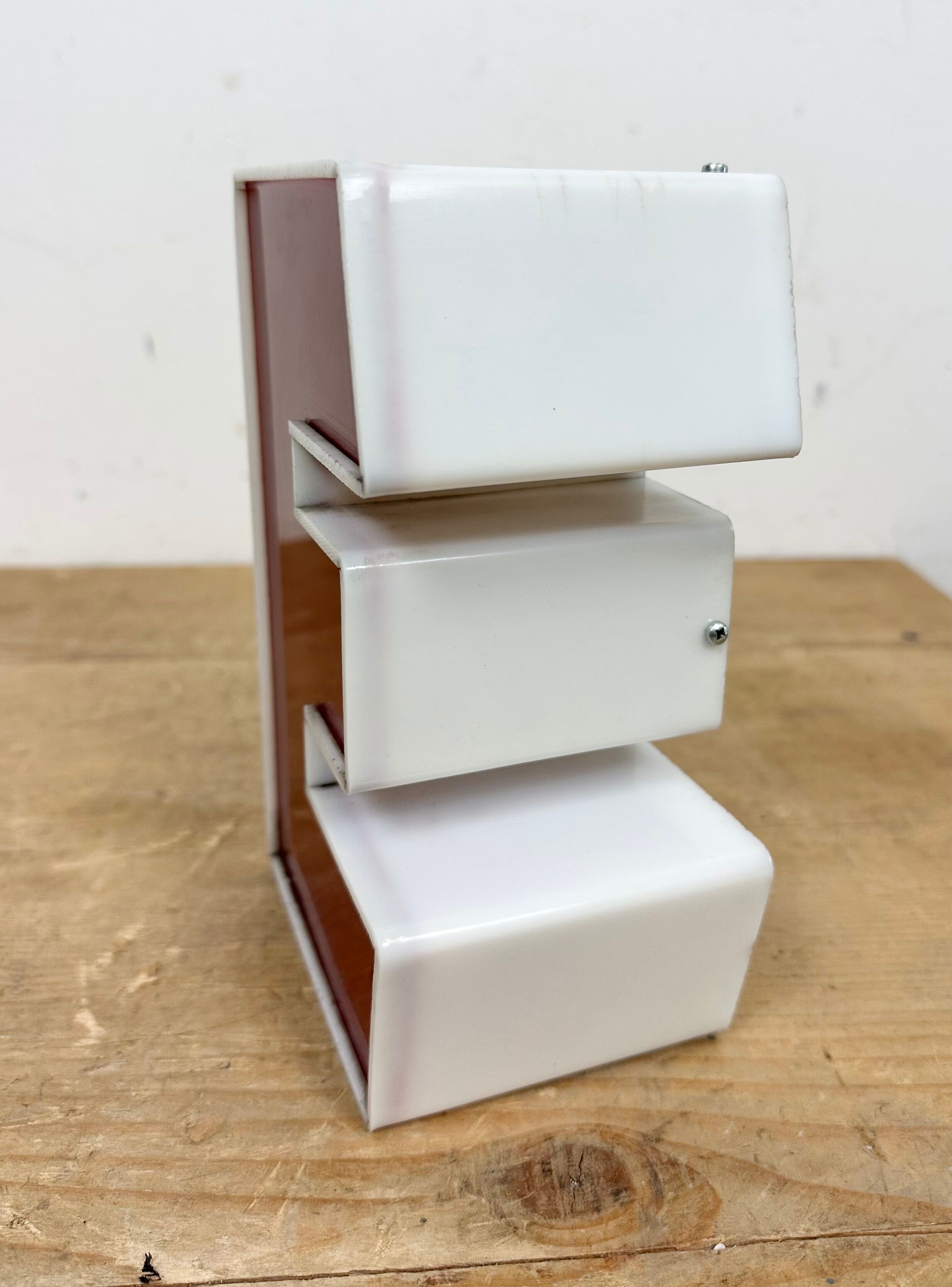 Vintage red facade letter e , 1970s