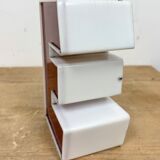 Vintage red facade letter e , 1970s