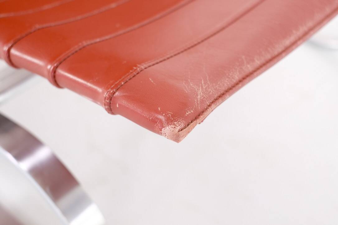 PK20 leather armchairs by Poul Kjaerhom for Fritz Hansen, Denmark 1968.