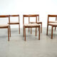 Set of six elegant Italian dining chairs