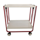 Vintage serving table in painted steel sheet from the years 80