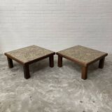 Brutalist coffee tables, set of 2