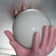 Vintage ceramic hand lamp and opaline globe