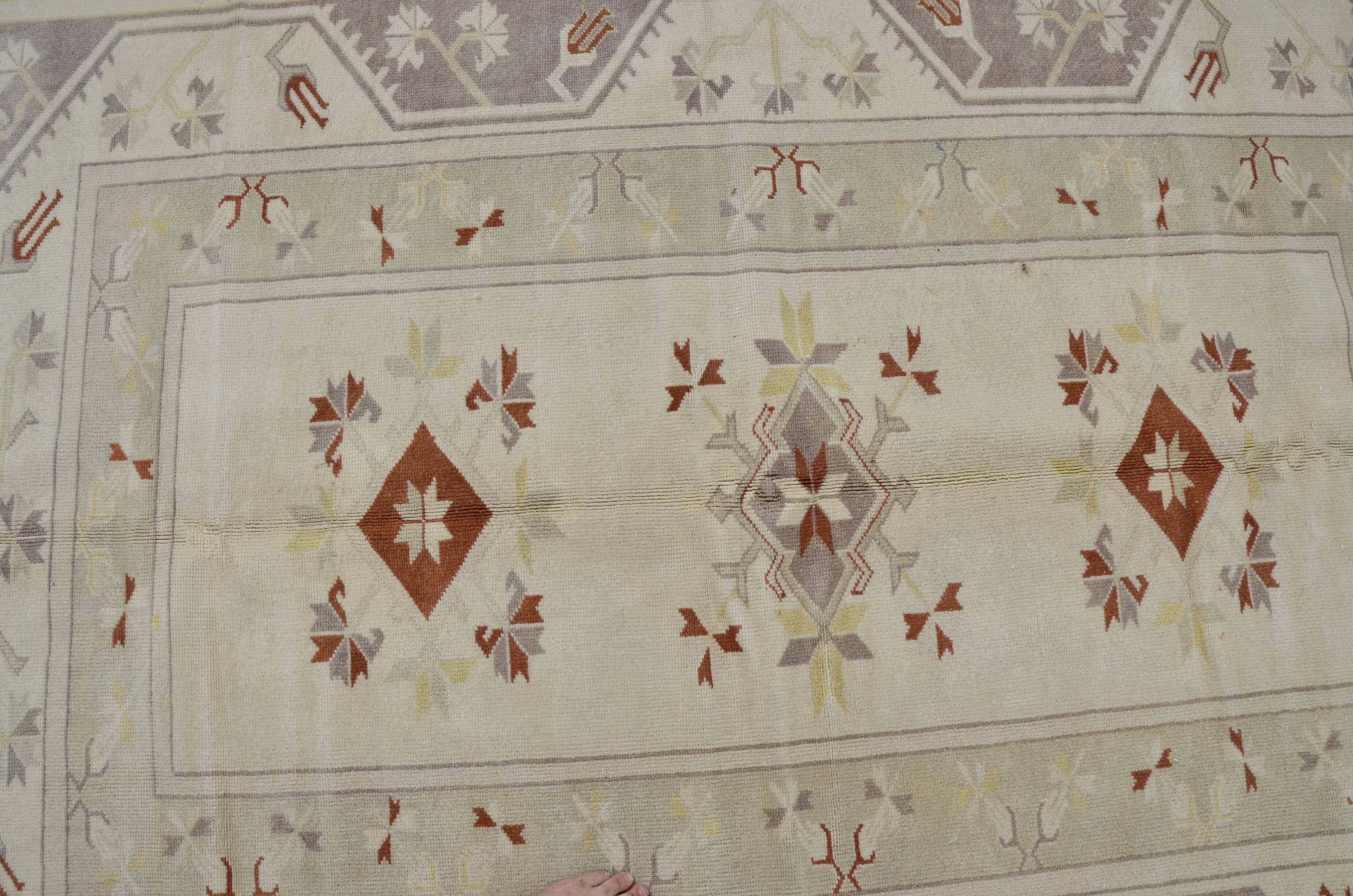 Beige Handknotted Anatolian Wool Carpet sku 2136