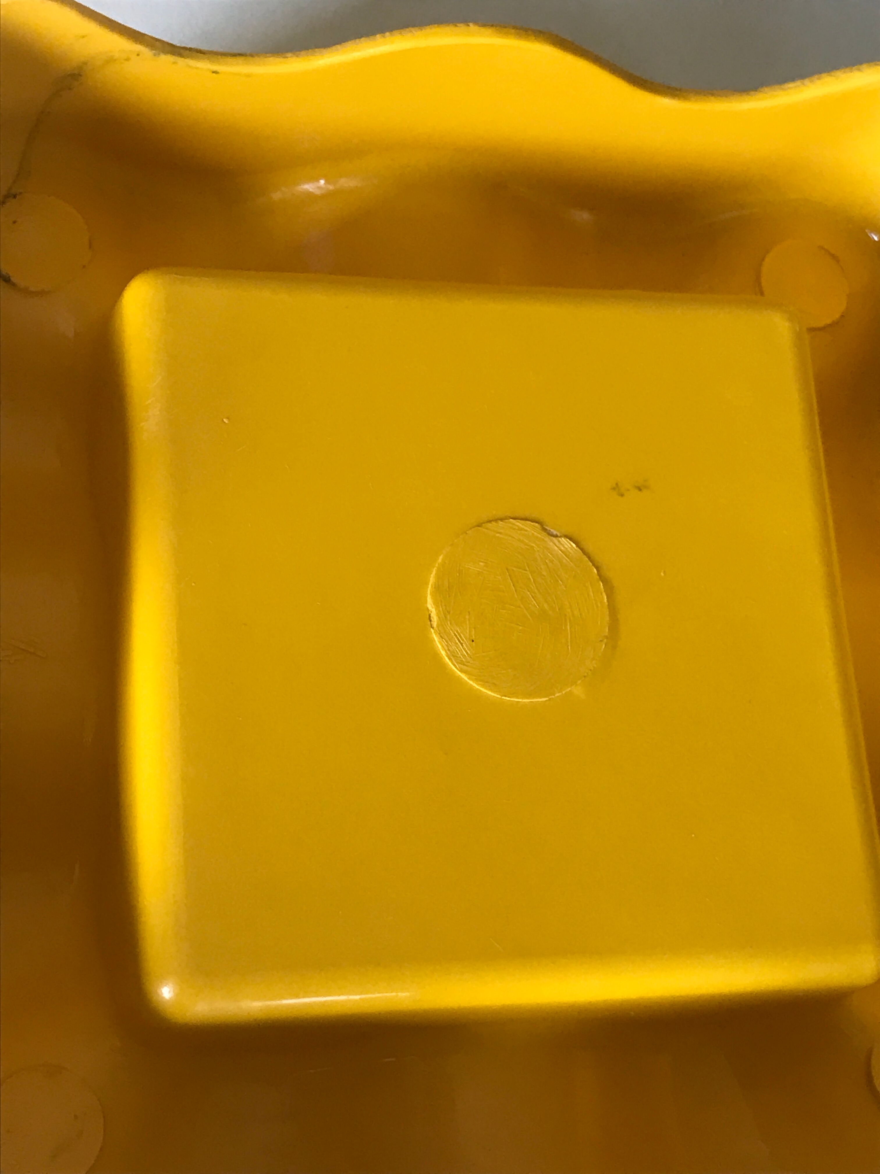 Yellow ashtray vintage design 1970