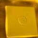 Yellow ashtray vintage design 1970