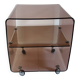 Michel Dumas 70's coffee table trolley on wheels