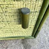 Large green rattan desk