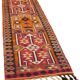 Turkish Handwoven Vintage Herki Kilim 90 cm x 307 cm