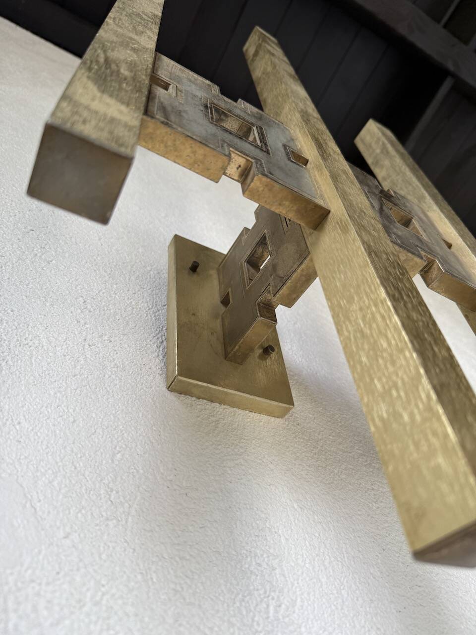 Pair of Regency brass wall lights in Italy