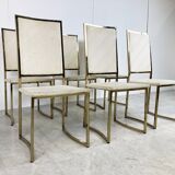 Vintage brass dining chairs by Belgo chrom, 1970s
