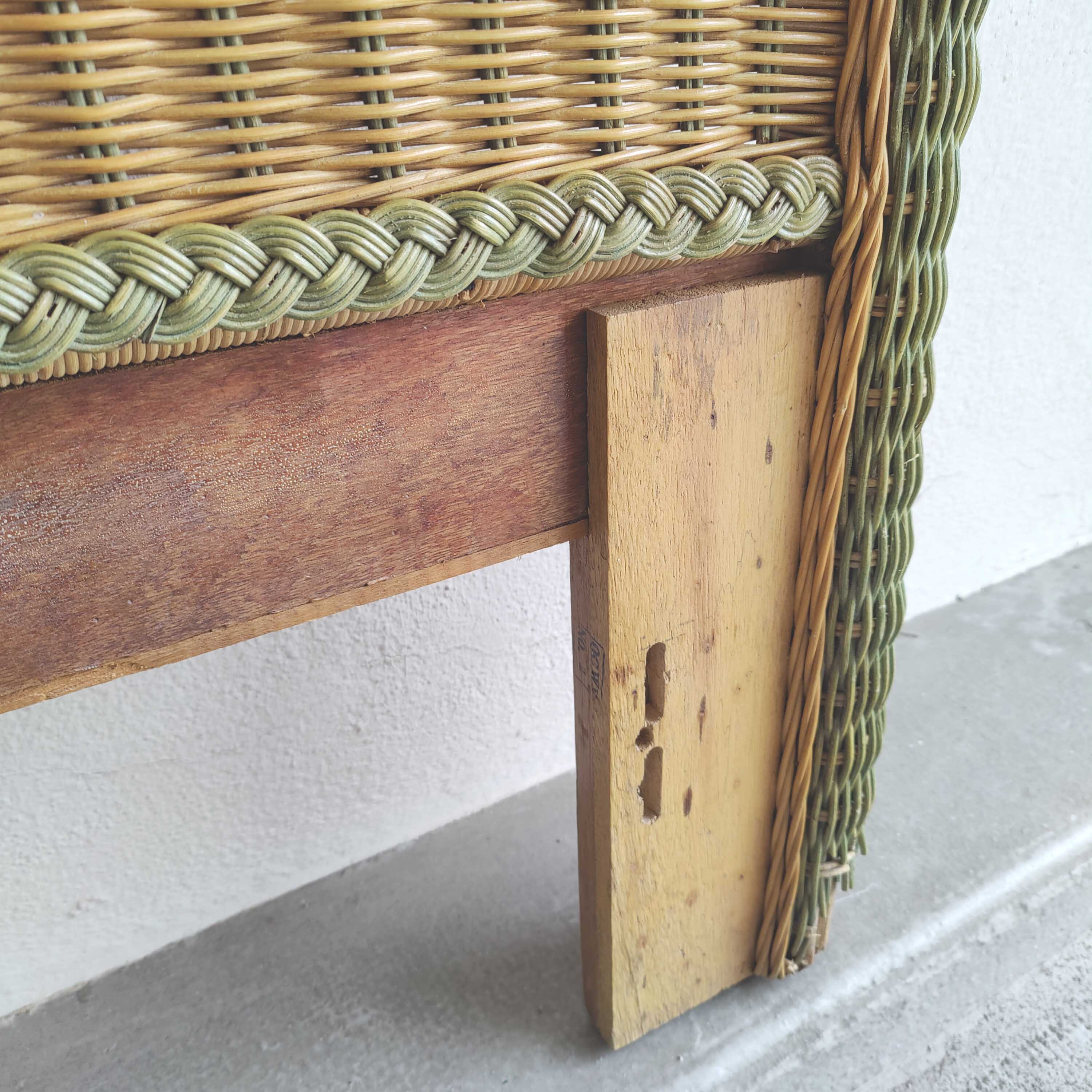 Rattan headboard 2 people