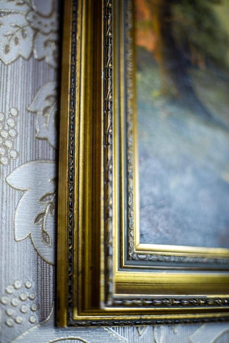 Forest Landscape, 20th Century, Oil on Canvas, Framed