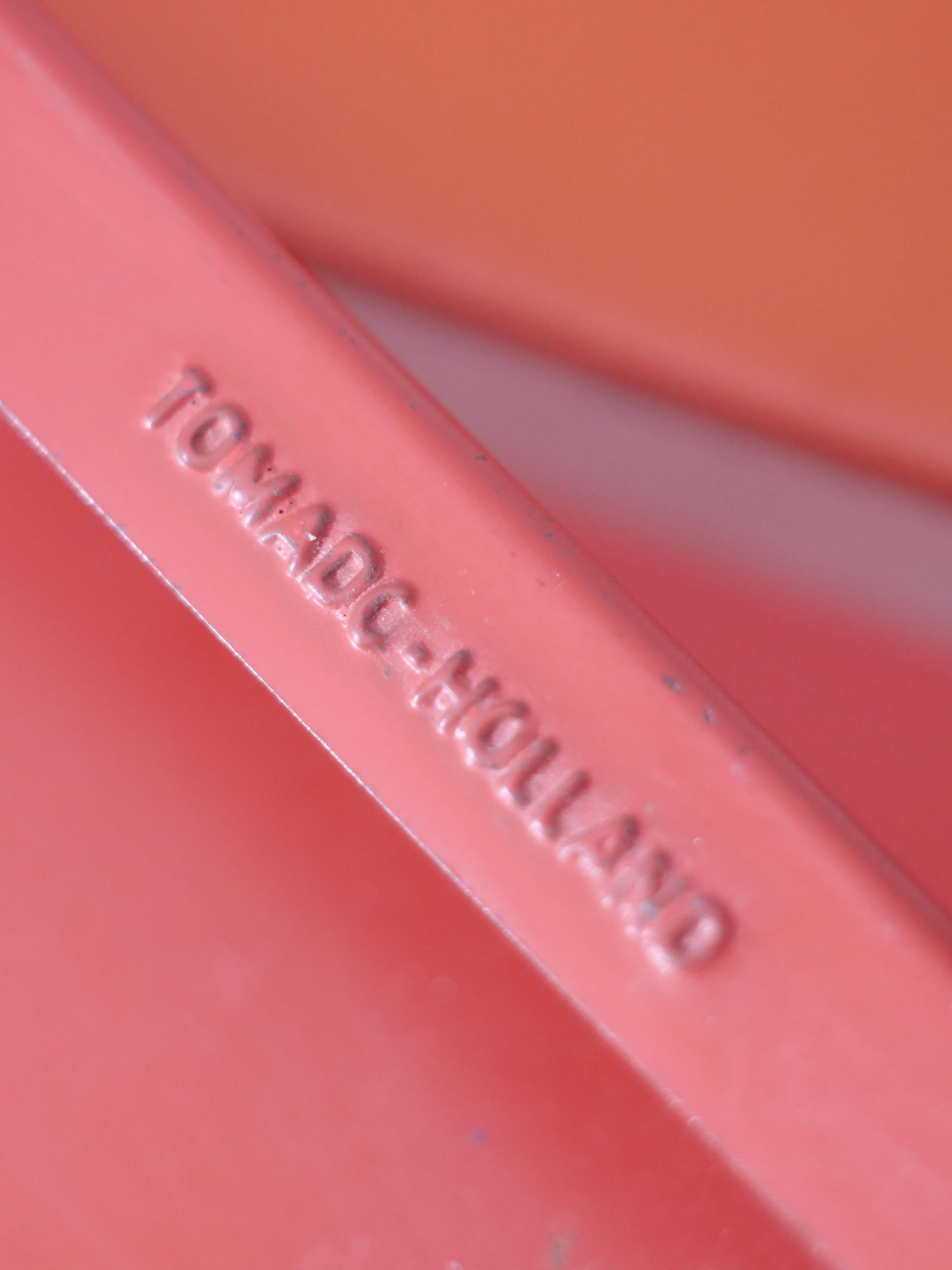 Tomado shelf in coloured metal floor shelves from 1958.