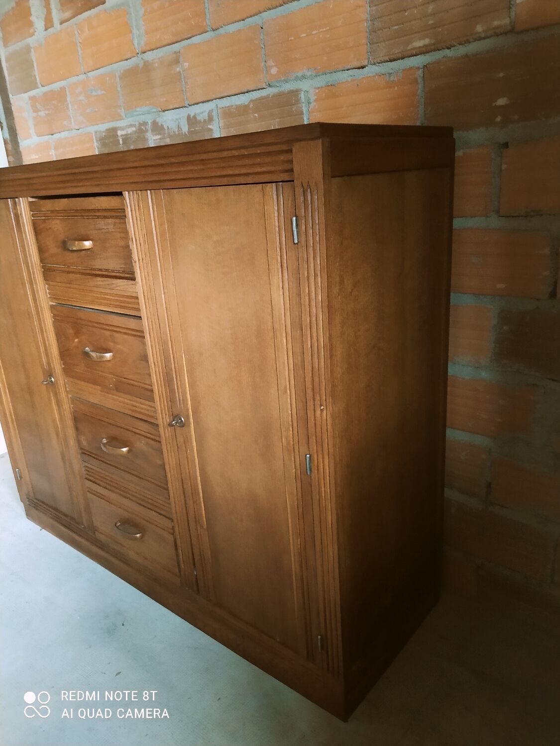 Original and vintage sideboard in solid wood