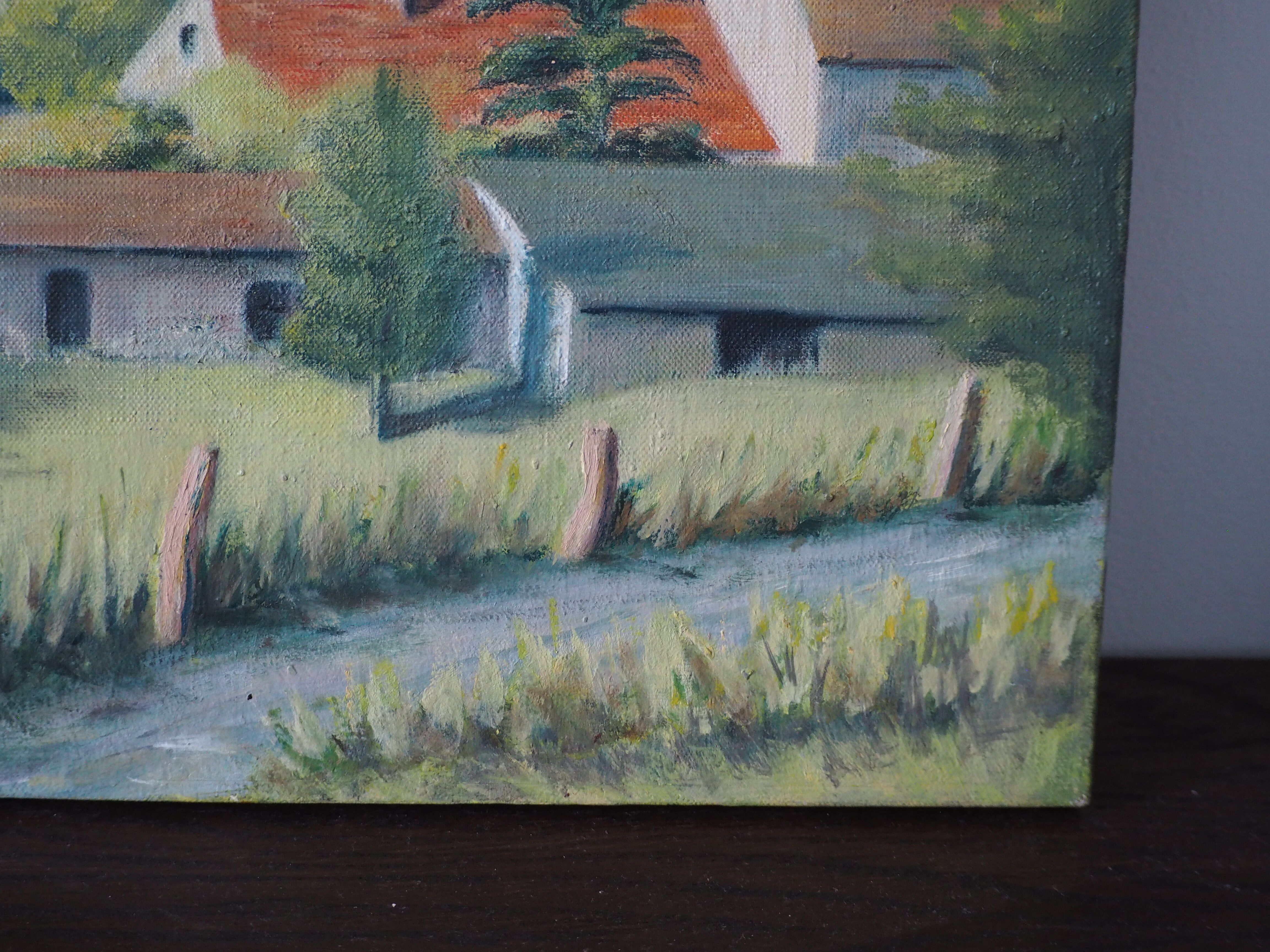 Oil on landscape canvas