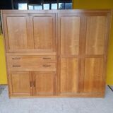 Wardrobe in solid oak around 1950