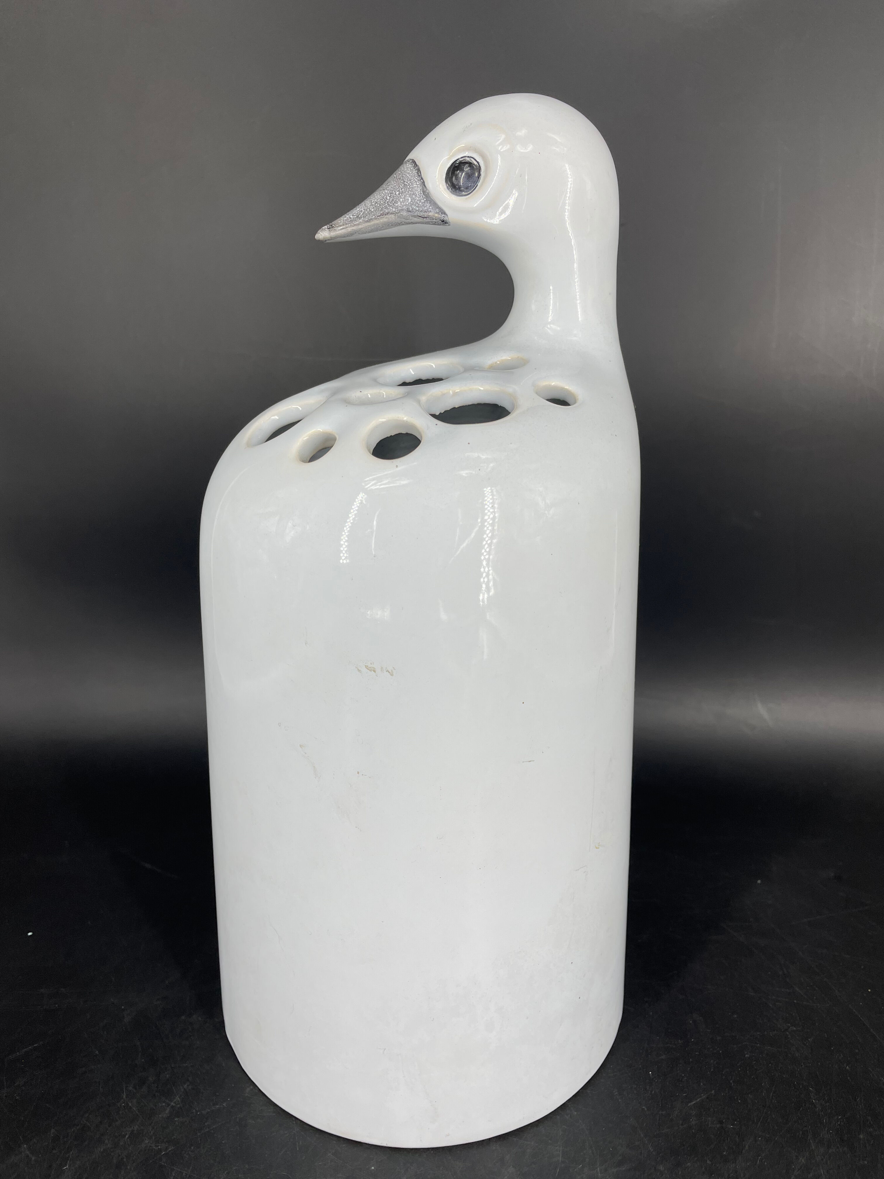 Duck vase by Jacques Molin Faïencerie de Charolles circa 1970