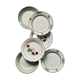 Lot of 6 old mismatched flat plates manufactured by Digoin, Sarreguemines, Villeroy Boch