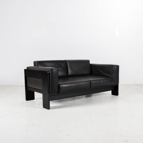 Leather Bastiano two-seater sofa by Afra & Tobia Scarpa for Knoll/Gavina