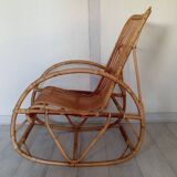 Rattan rocking chair from the 60s