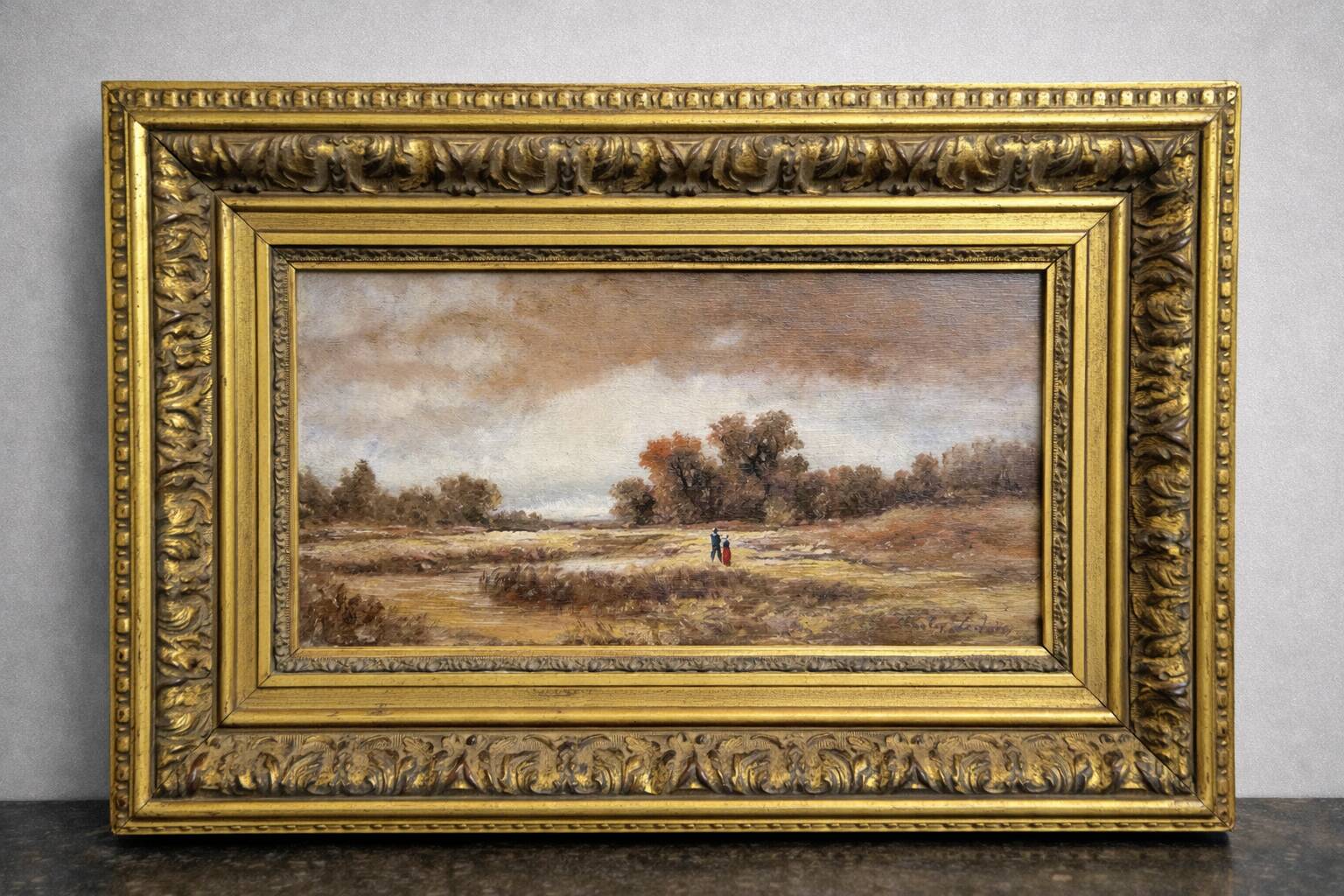 Charles Ledaic – Animated Landscape – Oil on panel -