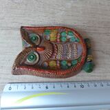 Colorful Owl Figurine Ceramica Convento Jesus Maria de Aracena Spanish Pottery