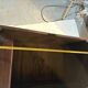 Antique rustic oak chest with original hardware and molded panels