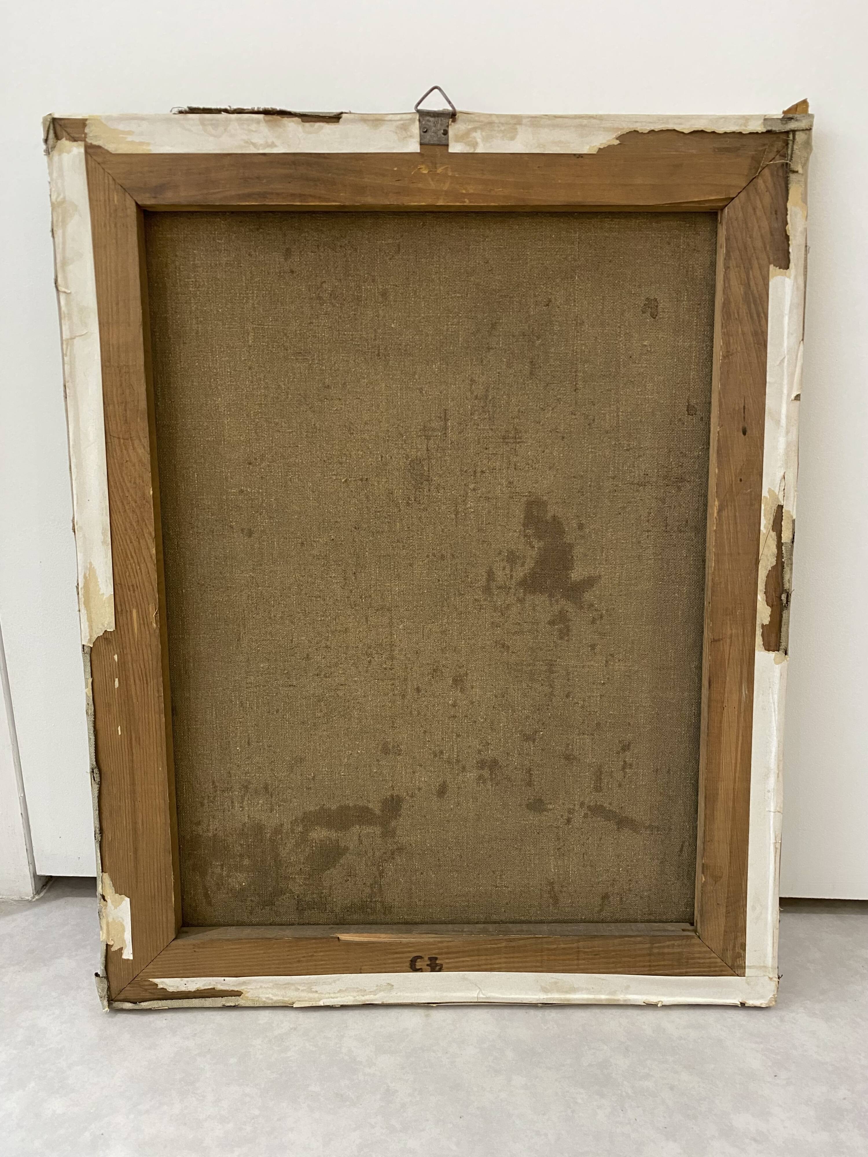 Oil on canvas bouquet of flowers 20th century