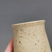 Small vase in beautiful beige glaze. Denmark 1970-80s