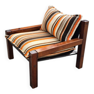 Fauteuil lounge Max Papiri - marron