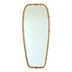 Superb free-form mirror in solid brass from the 50s/60s vintage.