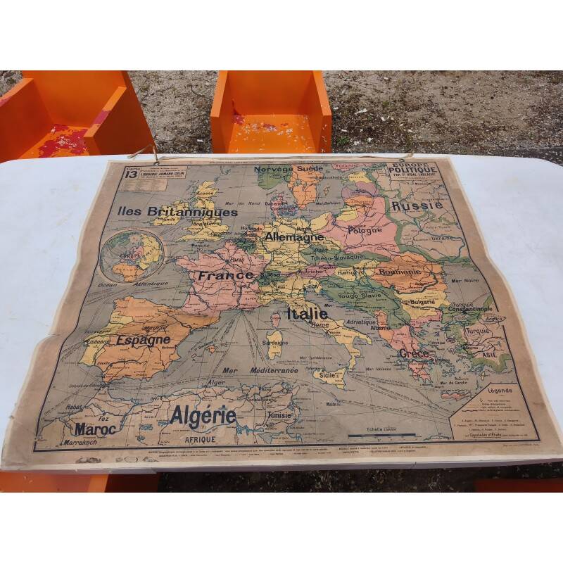 World map by P. Vidal de la Blache