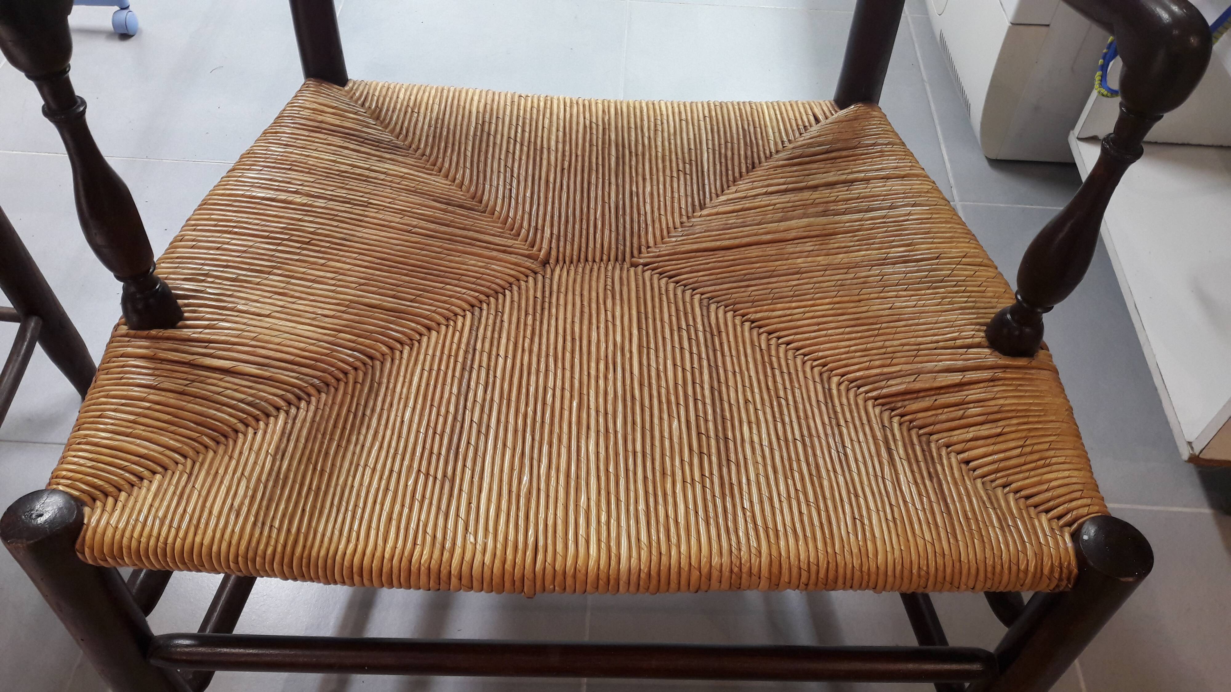 Old Provençal straw chair
