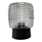 Vintage 1960s moulded pressed glass wall light
