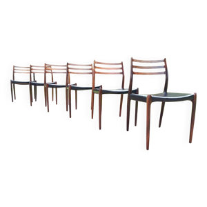 6 chaises Niels Otto - moller