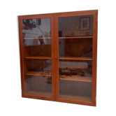 Teak glass bookcase