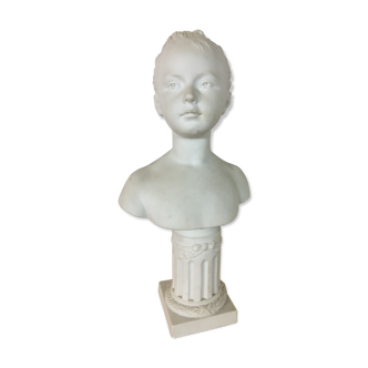 Buste jeune fille en biscuit, d’apres Houdon