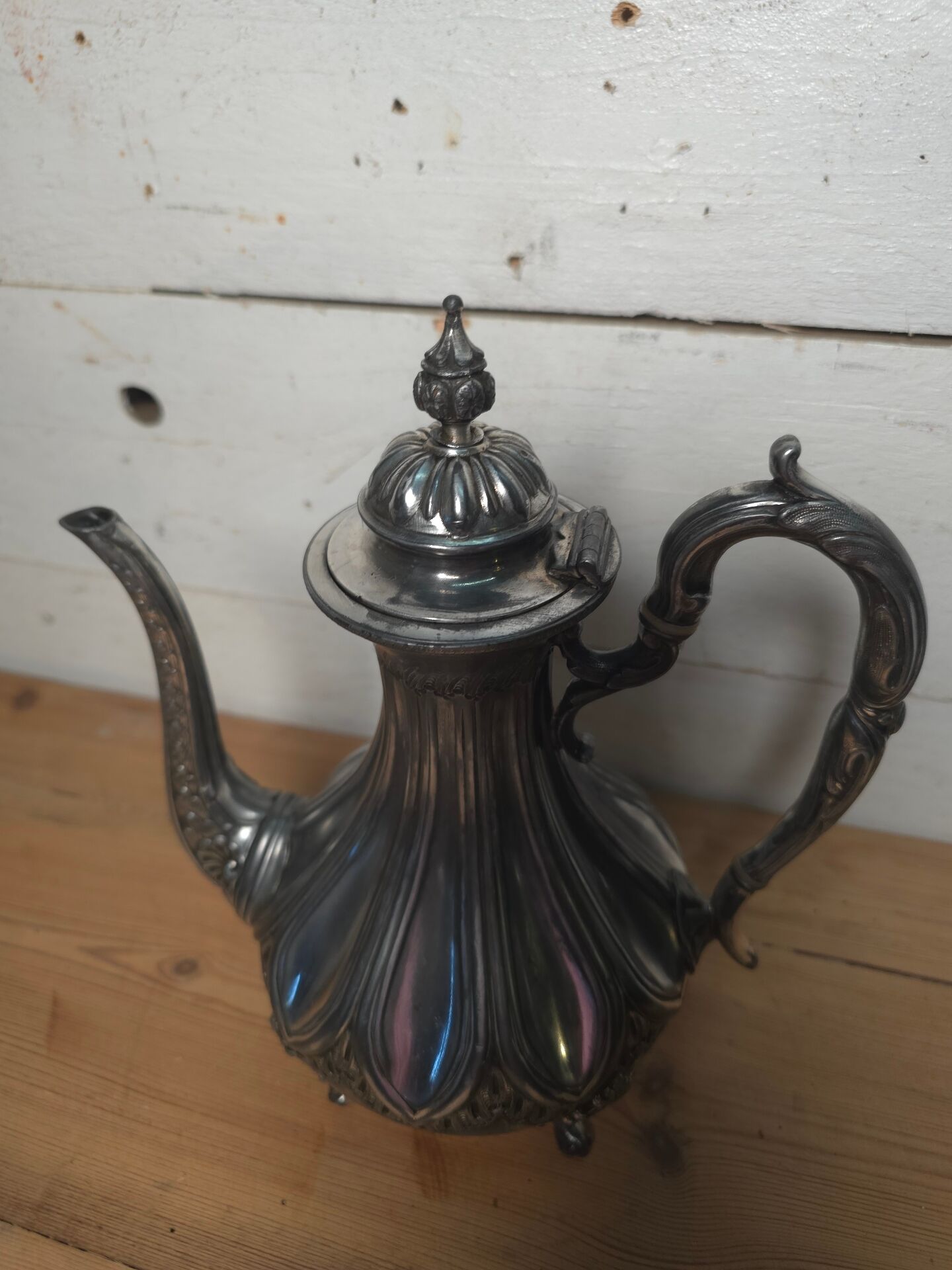 Silver-plated coffee pot