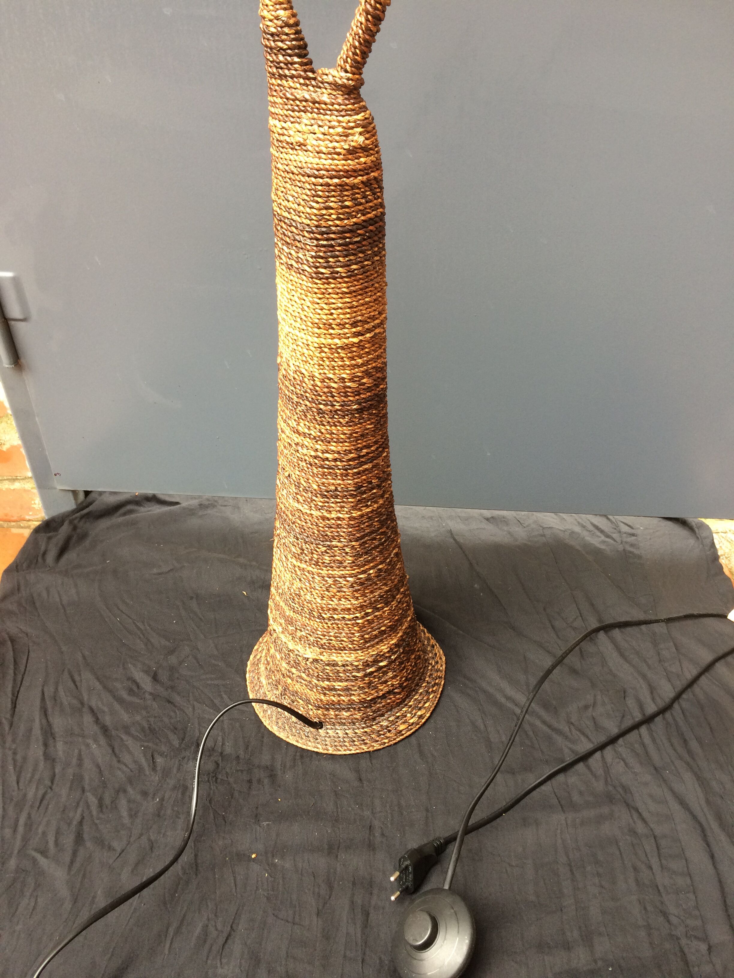 Carnival lamp in Fiber of Glass and Wicker