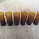 Series of 6 amber glasses