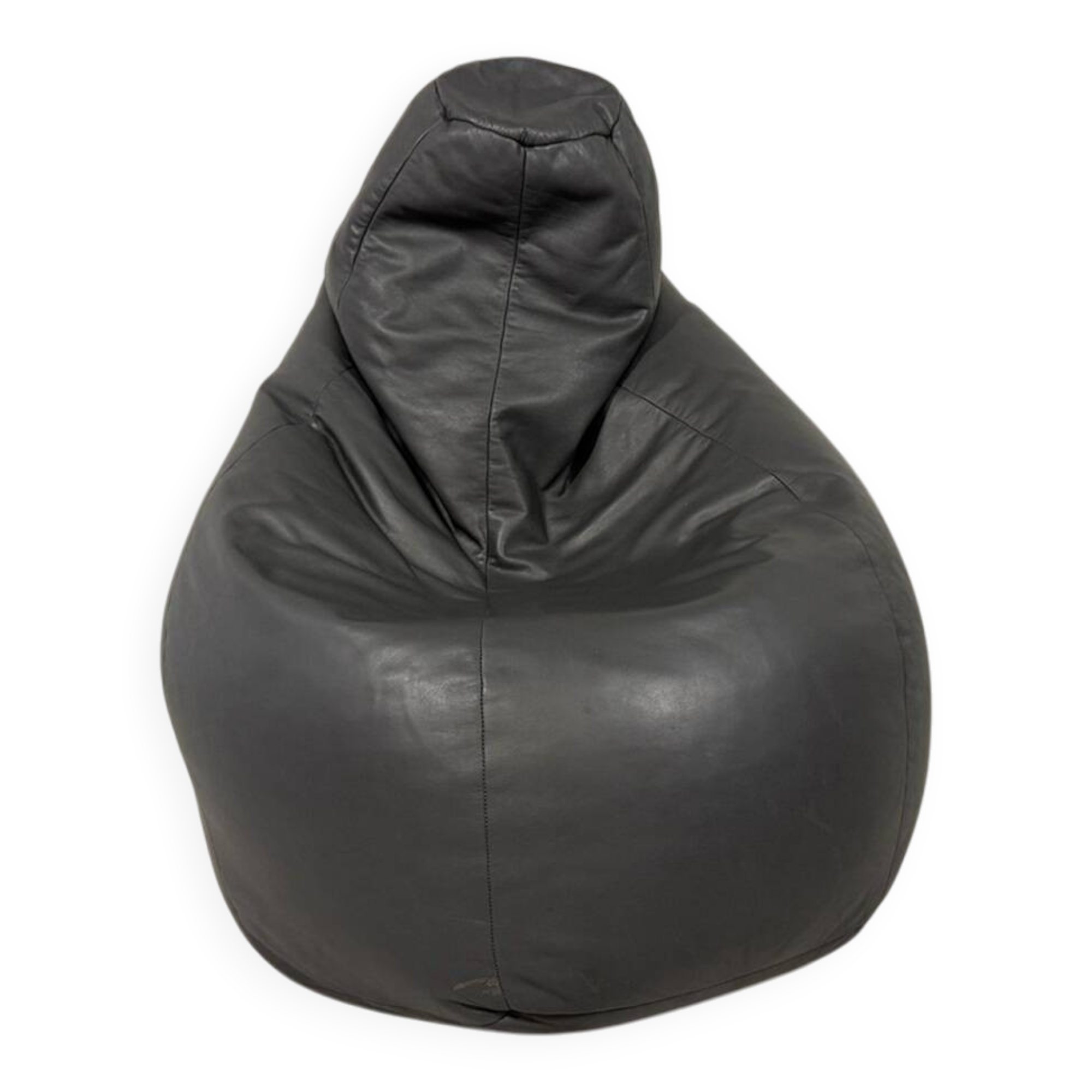 Zanotta Sacco large leather beanbag lounge chair 1980’s