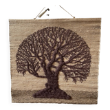Large woven wall tapestry made of fibers Tree of Life