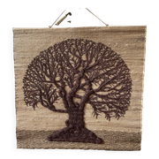 Large woven wall tapestry made of fibers Tree of Life